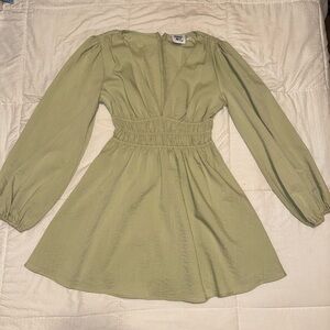 Princess Polly Sage Long Sleeve Dress